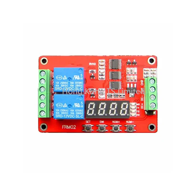 

A15-- FRM02 5V12V 24V 2-way time relay module / delay / self-locking FRM02 relay