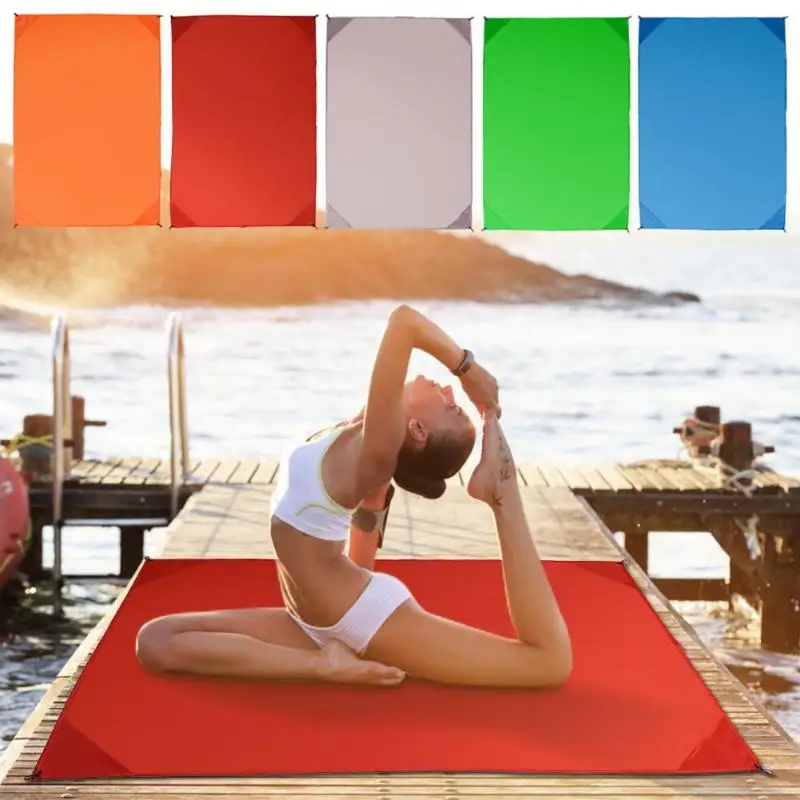 

New Cute Pocket Mat Waterproof Moisture-Proof Sand-Proof Portable Reusable Sand Beach Blanket Picnic Camping Play Beach Outing