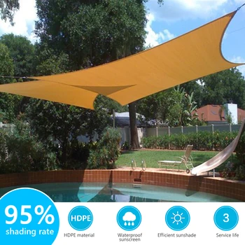 

Anti-UV Waterproof Awning Sunshade Sun Shade Sail For Outdoor Garden Beach Camping Patio Pool Sun Canopy Tent Sun Shelter HDPE