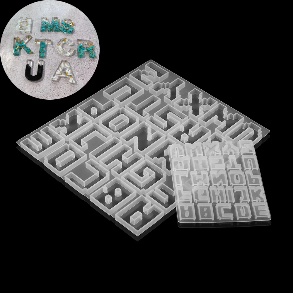 

1pc English Alphabet Epoxy Resin Molds Letter Crystal Epoxy Resin Silicone Mold For DIY Jewelry Making Pendant Findings Supplies