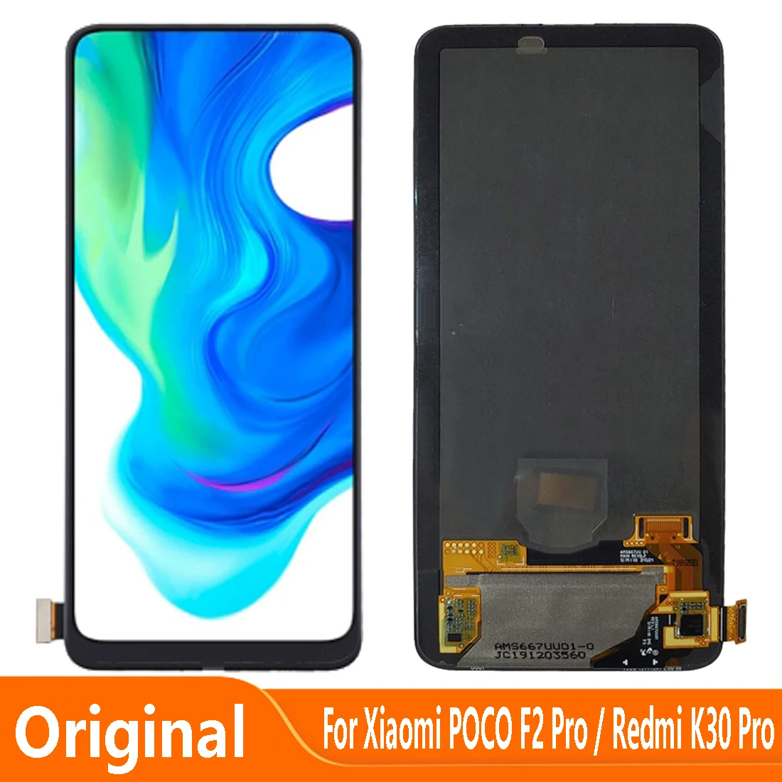 Montagem do Digitador da Tela Sensível ao Toque Lcd Substituição Original do Display Amoled 667 Xiaomi Poco f2 Pro M2004j11g