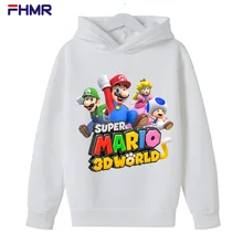 

Kids Mario-bros Hoodie Autumn Clothes Boys Girls Sweatshirt Kids Game Clothes