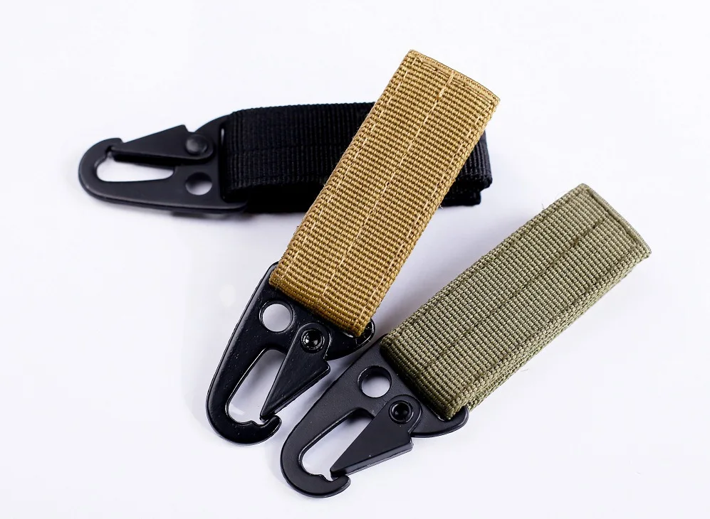 Nylon Tactical Molle Belt Carabiner Key Holder Camp Bag Hook Strap Buckle J0Q0 Nylon Tactical Molle Belt Carabiner Key Holder Camp Bag Hook Strap Buckle J0Q0