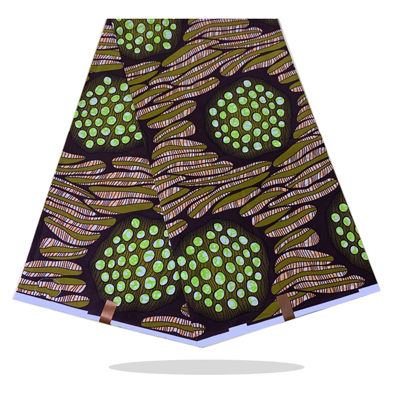 

African Style Wax Block Printed Cotton Fabric Veritable Soft High Quality Wedding Dress Sewing Material 6Yards/Pcs RV20-93