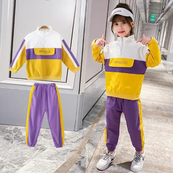 Осенние комплекты одежды для девочек новинка 2021 спортивный костюм подростков