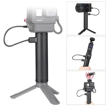 

For Gopro Vlog Selfie Stick Handgrip BG-2 Power Grip Stick Type-C Power Supply Aluminum Alloy Camera Handle