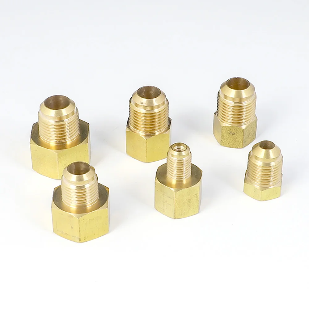 

45 Degree SAE 1/4" 3/8" 1/2" 3/4" Flare Reducing Fitting Reducer Brass Pipe Connector Adapeter Water Gas Air Fuel