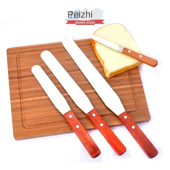 

Baking Tool Stainless Steel Wooden Handle Plastering Knife Cake Mould Plane Knife Cake Tool