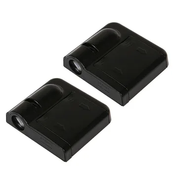 

2pcs Car Door Courtesy Lamp Car Projection Lamp Wiring-Free Modification Car LED Laser Lamp Wireless Courtesy Lamp