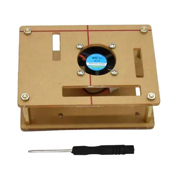 

GT3A Acrylic Case Protective Shell with Cooling Fan Screwdriver for Raspberry Pi 4 Model B/3B+/3B/2B Accessories