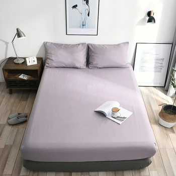 

Home Hotel Four-Corner Tendon Terry Cloth Bed Cover Soft Skin Friendly Mattress Protector Solid Color Dustproof Bedspread Hot