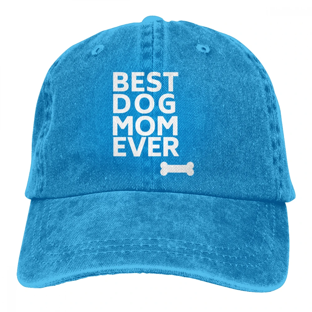 Лучшая Собака Мама навсегда Casquette черный унисекс Мужские Женские джинсовые бейсболка с ремешком кепки Регулируемый Гольф папа шляпа