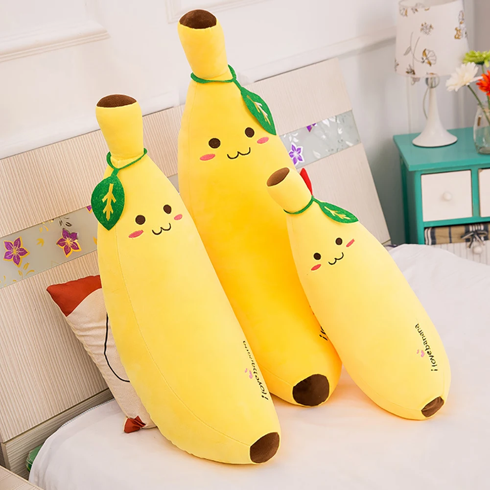 80 см Милая забавная креативная мультяшная мягкая подушка с бананом, подушка для дивана, милая плюшевая кукла, Детская кукла, фруктовые игрушки для детей