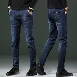 Jeans pour hommes, pantalons de printemps et d'automne, tendance, décontractés, nouvelle collection 2021 