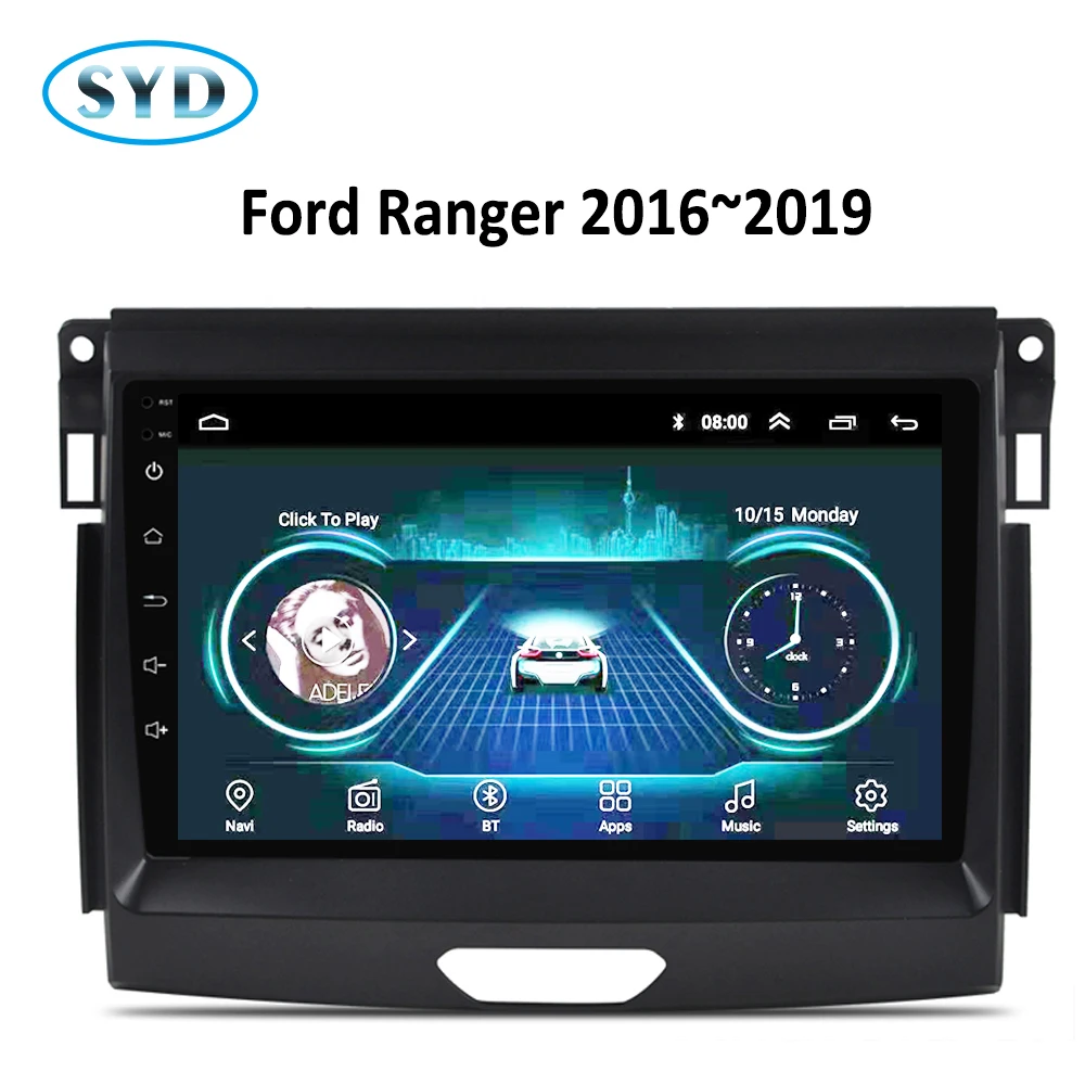 

Car GPS For Ford Ranger AUTO Radio 2016~201 Android 8.1 9" Multimedia DVD Player audio stereo built-in MIC SWC FM WiFi no 2 din