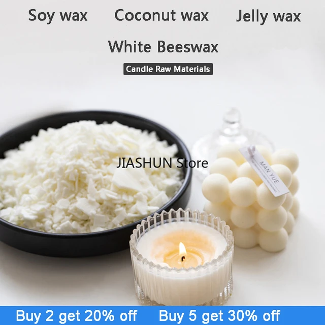 Natural Soybean Wax Diy Raw Material White Beeswax Pure Coconut Wax  Handmade Paraffin Jelly Wax Aromatherapy Candle Raw Material