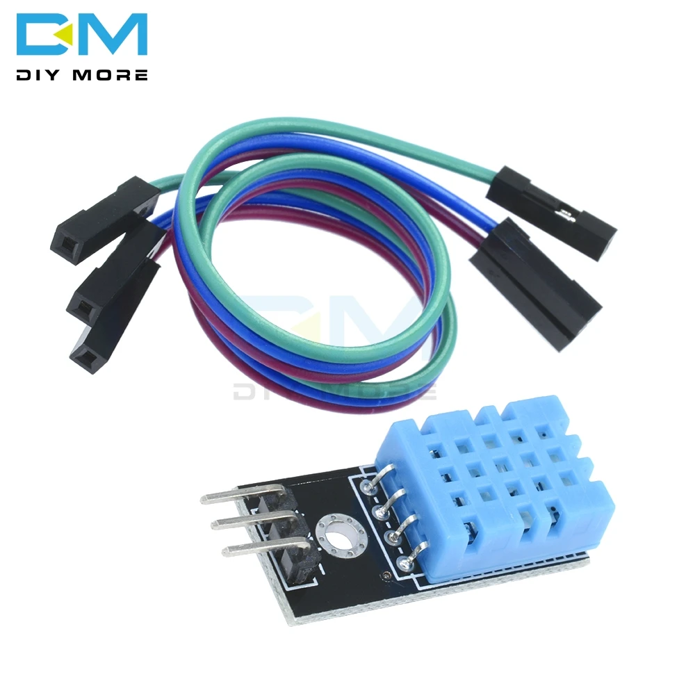 

DHT11 Digital Temperature Relative Humidity Sensor For Arduino Output 5V Doupont With Cable Diy Kit Electronic PCB Board Module