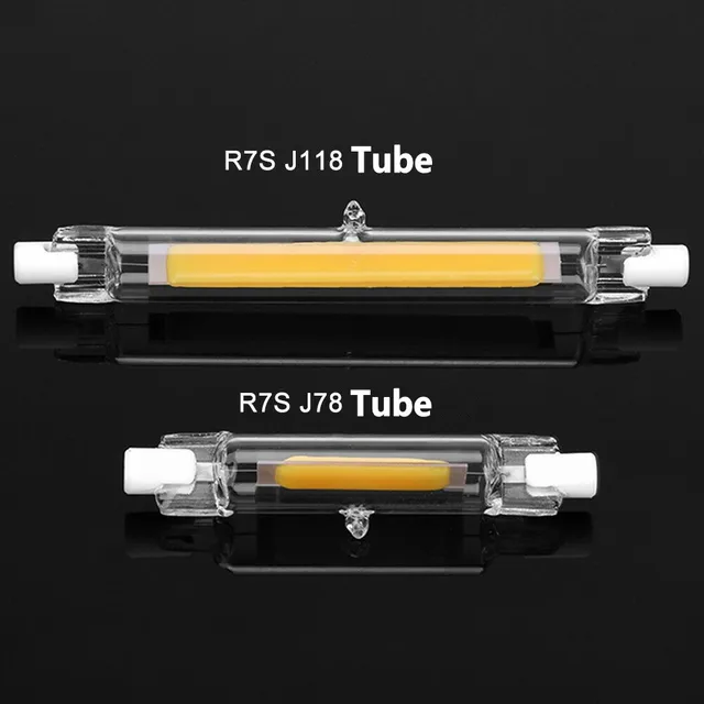 LED Light R7S 78mm 15W 20W High Powerful Spotlight 118mm 30W 40W 50W Glass Tube COB Bulb Replace Halogen Lamp 110V 220V 3