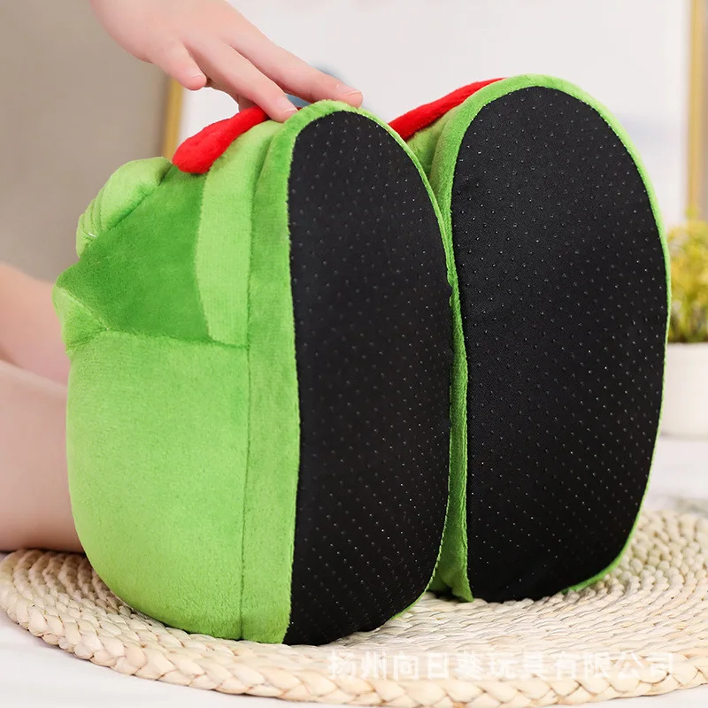 

Creative Cartoon Sad Frog Cotton Slippers Home Anti-slip Warm Floor Slipper Autumn And Winter Warm Cotton Slippers