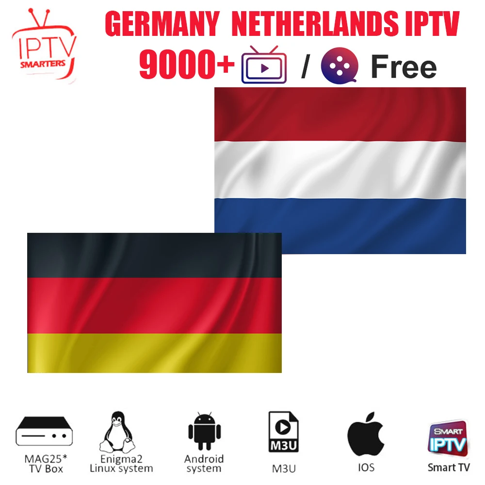 

Netherlands IPTV Subscription IPTV Germany Spain XXX IPTV Abonnement Stable 9000+ For M3U Enigma2 MAG Smart TV Android TV BOX