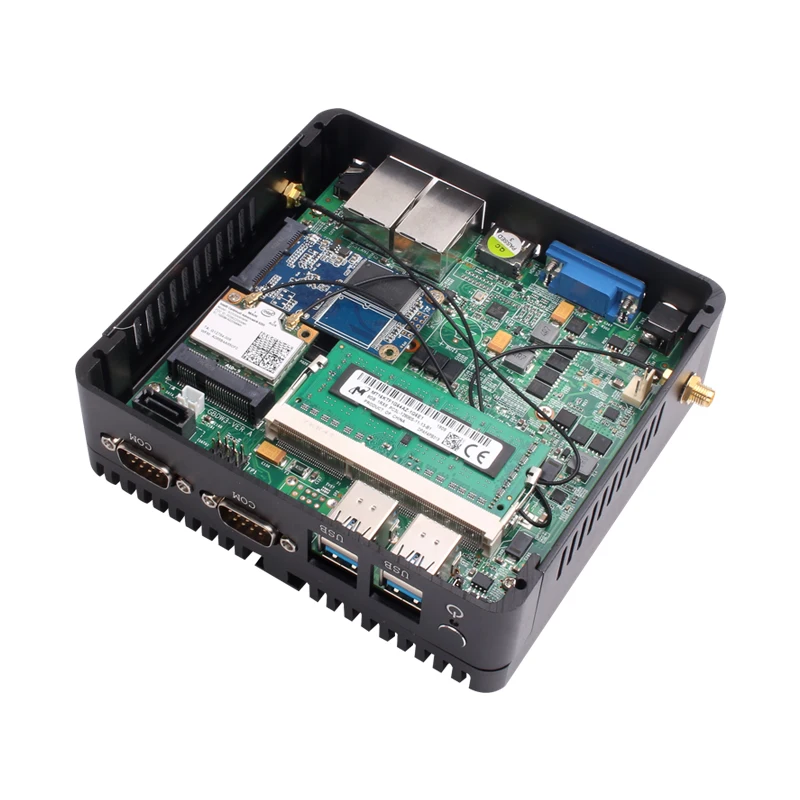 Mini Núcleos Quad Intel Celeron J4105 Windows 10 Ddr3l Msata Ssd Wifi Bluetooth Rs232 Duplo Nic Hdmi Vga 4 * Usb Fanless - Imagem 6