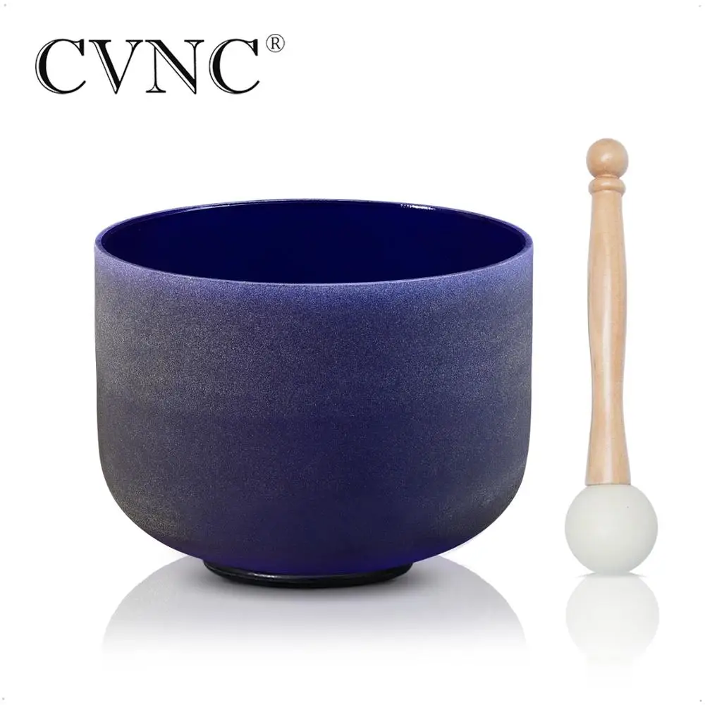 

CVNC 8/10/12" Note A Third eye Chakra Frosted Quartz Crystal Singing Bowl 432Hz Free Shipping Cost