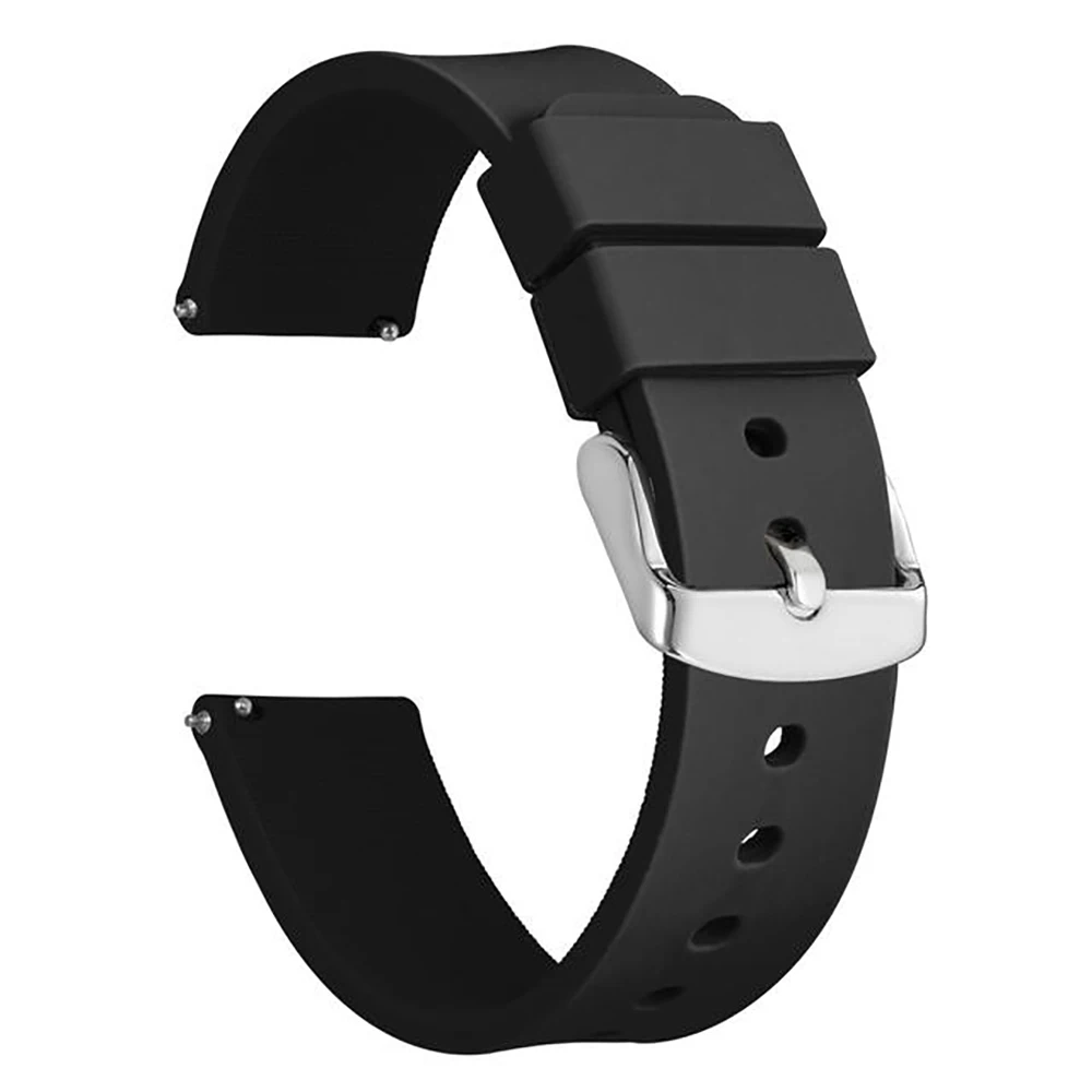 PremiumGradeSiliconeWatchStraps20mm22mmWristbandQuickRelease