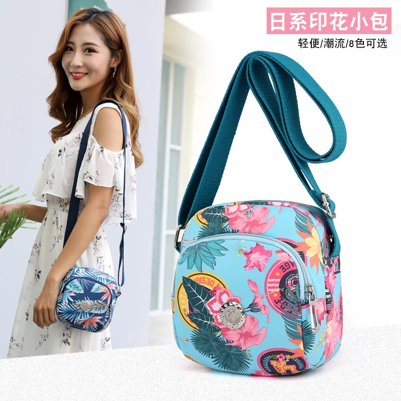 

Nylon Printed Spring New Style Beautiful Western Style Shoulder Bag Trend Multi--Portable Bag Shopping WOMEN'S Bag