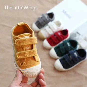 

Children's canvas shoes 2020 spring and autumn new boys' Velcro candy casual girls' comfortable shoes 1-8 years old