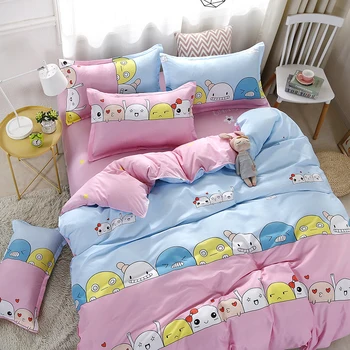 

Girl's room decoration bedspread bedding set single full queen king family size bed sheet pillowcase & duvet cover set No quilt