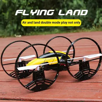 

Speed 2.4G Remote Control Four-axis Shatterproof Aircraft Land And Air Use Throw Resistance Flying Toys With LED Light ABS Case