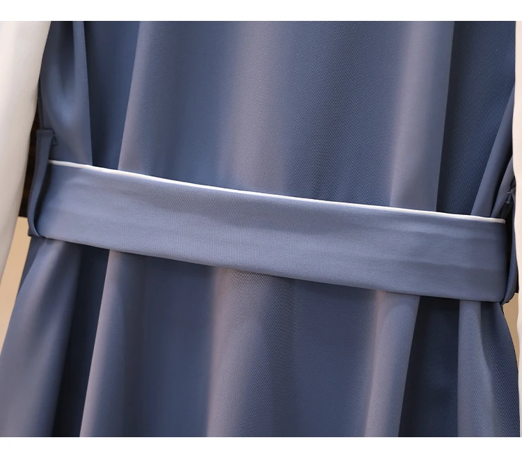 Elegant Long Sleeve Patchwork Single-breasted Loose Long Dresses Fall Women Blue Shirt Dress Clothes 17 H09adbfc1036e4b76b7988ae2a1ce23462