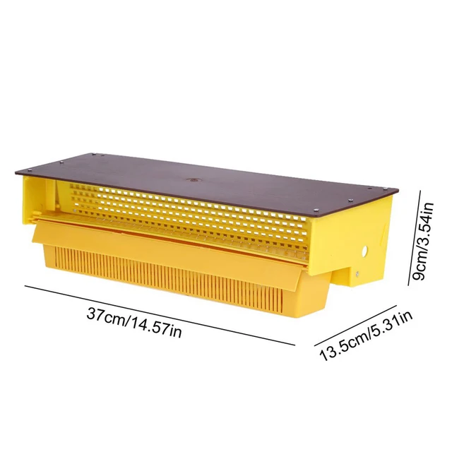 Méhészeti Pollencsapda Cserélhető Szellőztetett Pollen Tálca Sárga 39 × 14 10 Cm -Es Profi