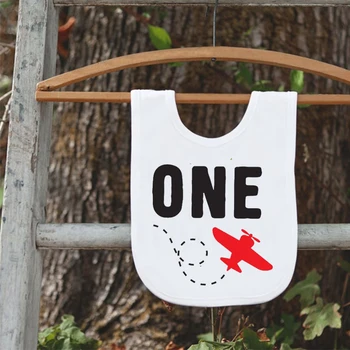 

boy girl first one year old 1st Vintage airplane Bib birthday baby shower high chair cake decoration gift Photo props present