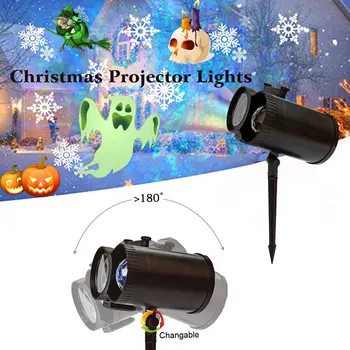 

Ocean Wave Christmas Projector Lights 2-in-1 Moving Patterns with Ocean Wave LED Landscape Lights Waterproof