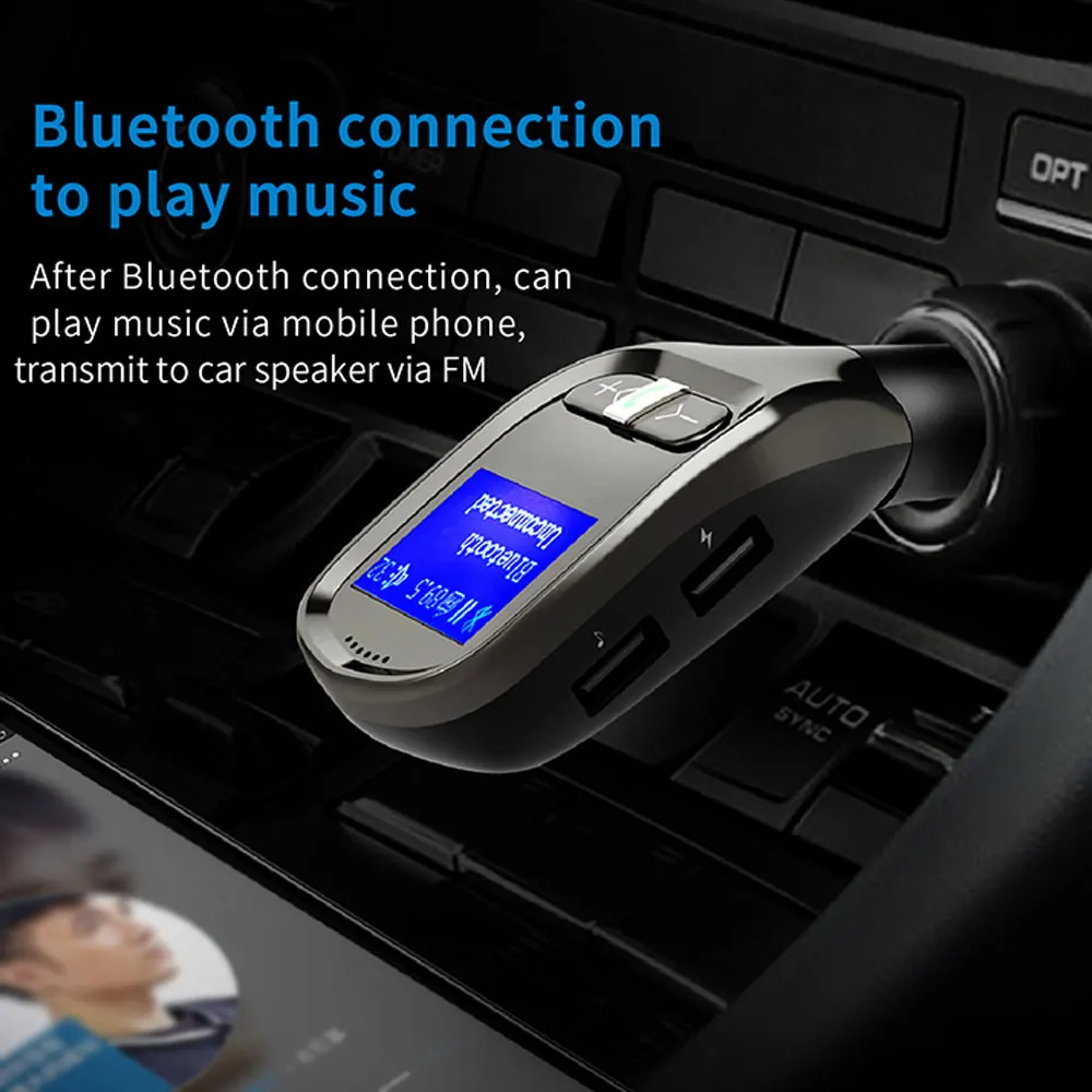1 шт. Bluetooth Handsfree автомобильный комплект FM модулятор USB зарядка fm-передатчик Bluetooth Автомобильный mp3 плеер