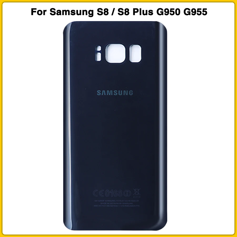 Чехол для задней панели S8 для samsung S8 G950F G950 S8 Plus S8+ G955F задняя крышка для батареи стеклянная крышка корпуса