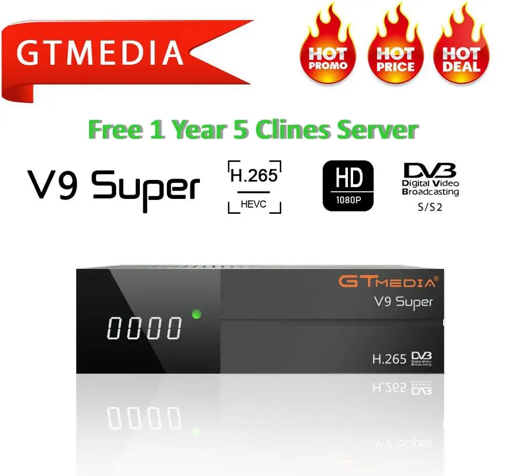 Gtmedia v9 супер спутниковый тюнер Поддержка PowerVu Biss ключ Newca ...