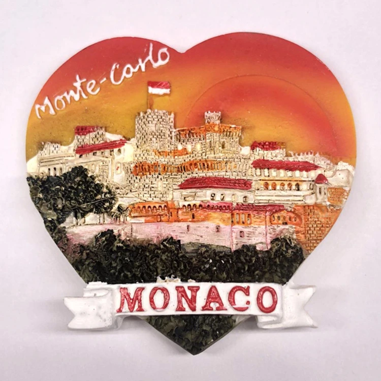 B 3d магнит на холодильник Monaco туристические сувениры ремесло подарок смолы холодильник стикер магниты на холодильник наклейка s украшение на холодильник - Цвет: B