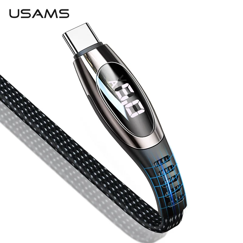 USAMS 5A usb type C кабель Быстрая зарядка кабель type-C для samsung Galaxy Xiaomi huawei мобильный телефон USB C USB-C кабель зарядное устройство Шнур