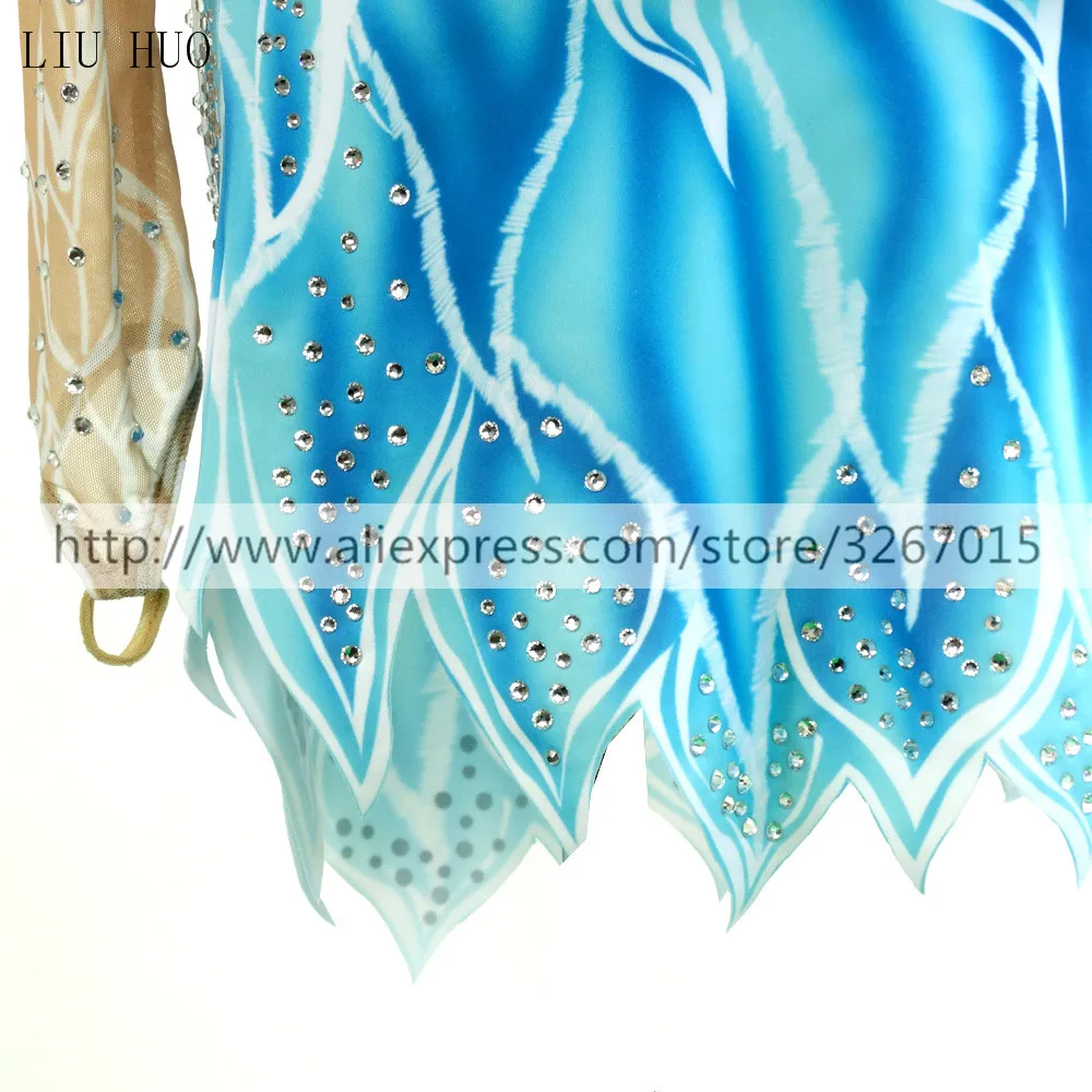 TiaoBug Abito da Pattinaggio Artistico Donna Paillettes Leotards
