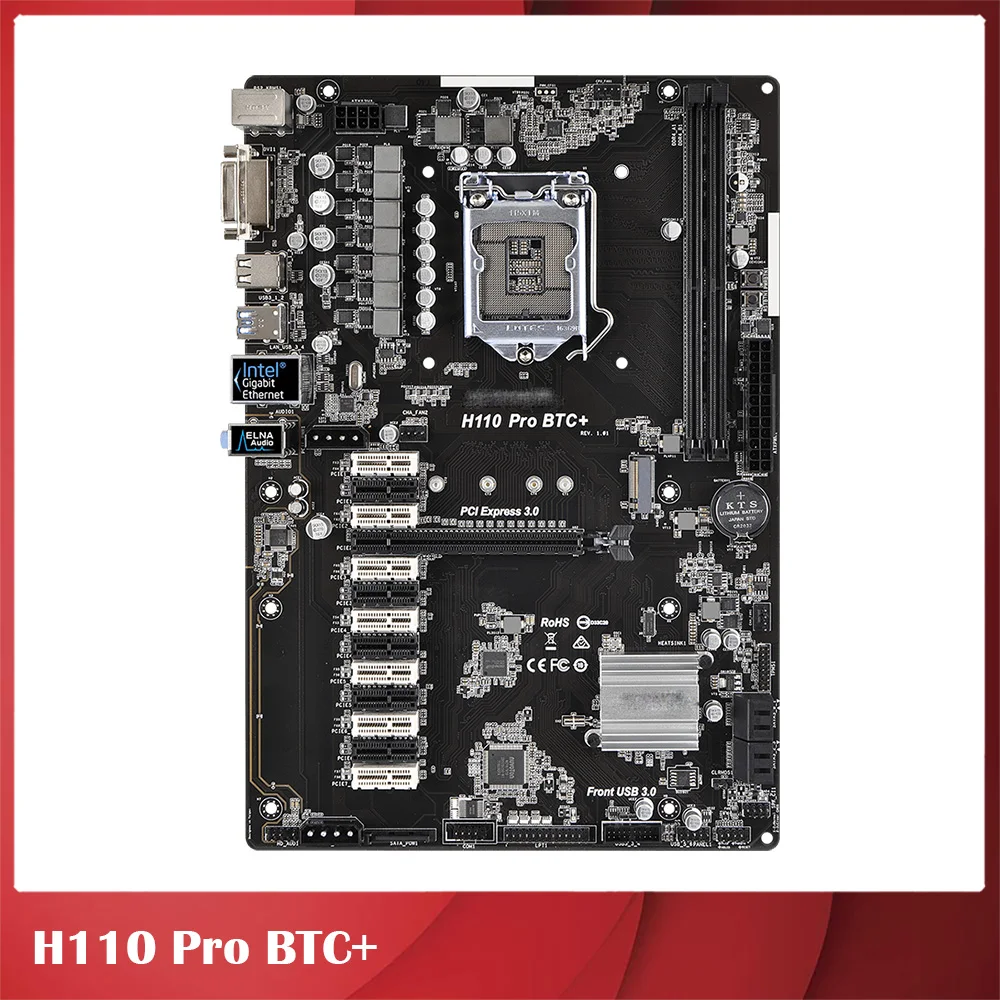 Специальная материнская плата для ASRock H110 PRO BTC + 1151 i5-6600 7700k 13 PCIE LGA1151 DDR4 Отличный