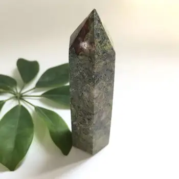 

High Quality & Beautiful Natural Ruby In Zoisite Hand Carved Crystal Point Wand For Present Or Collection ZY