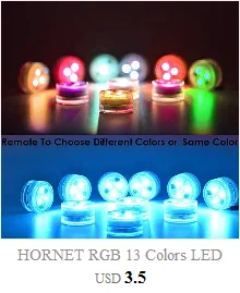 HORNET RGB 13 цветов светодиодный светильник для кальяна Бар праздничное украшение для вечеринок пульт дистанционного управления Nargile Chicha Hose аксессуары