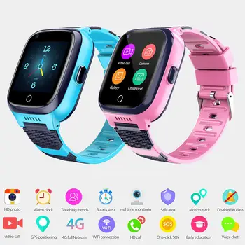 

NEW Kids Smart Watch SOS Smartwatch Baby 4G WIFI LBS Bluetooth GPS SIM Card Clock Call Location Tracker Smartwatch For Kid Gifts