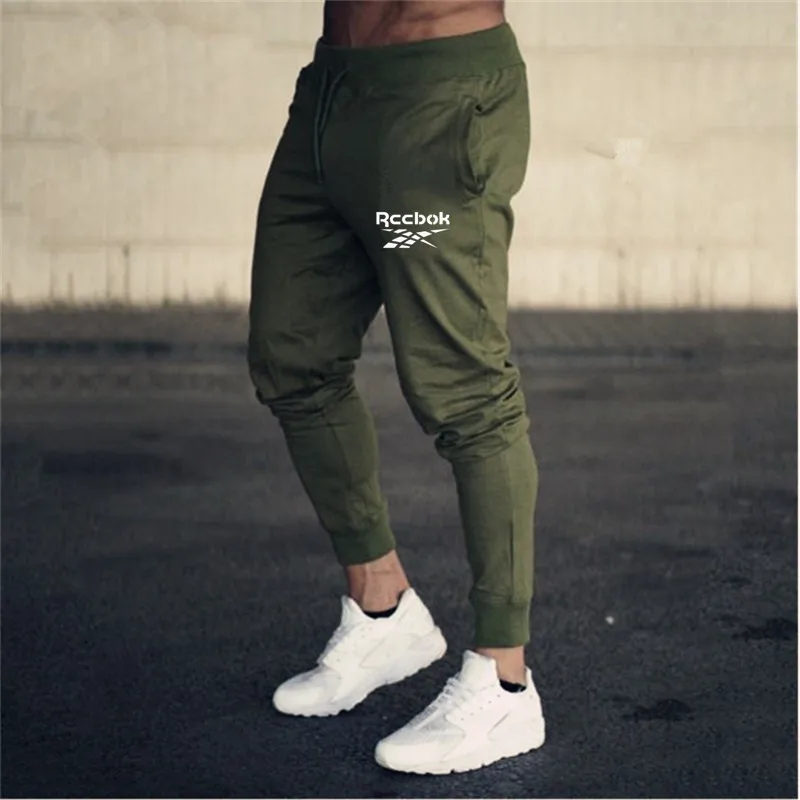 

New Solid Color Jogging Running Pants Men's Sports Foot Pants Pure Cotton Fitness Pants Outdoor Sports Running Pants