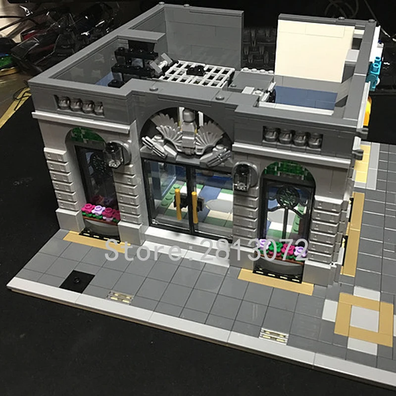 10251 Creator Brick Bank кирпичная скамейка 15001 84001 2413 шт уличный вид модели строительные наборы блоки кирпичи обучающие игрушки