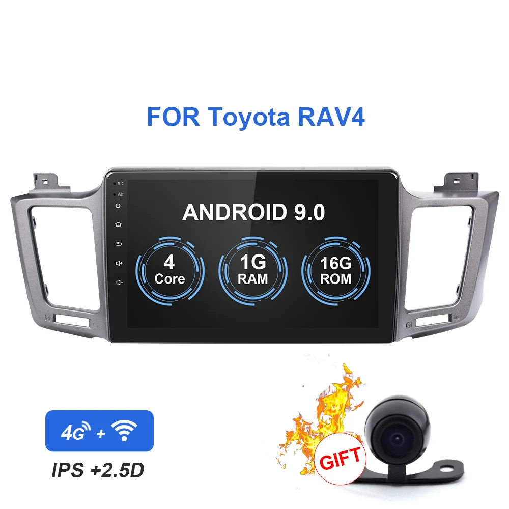 Автомобильный DVD мультимедийный плеер для Toyota RAV4 RAV 4 2013- 2Din Android 9,0 Авторадио gps навигация Радио Кассетный рекордер - Цвет: 1G RAM  16 ROM