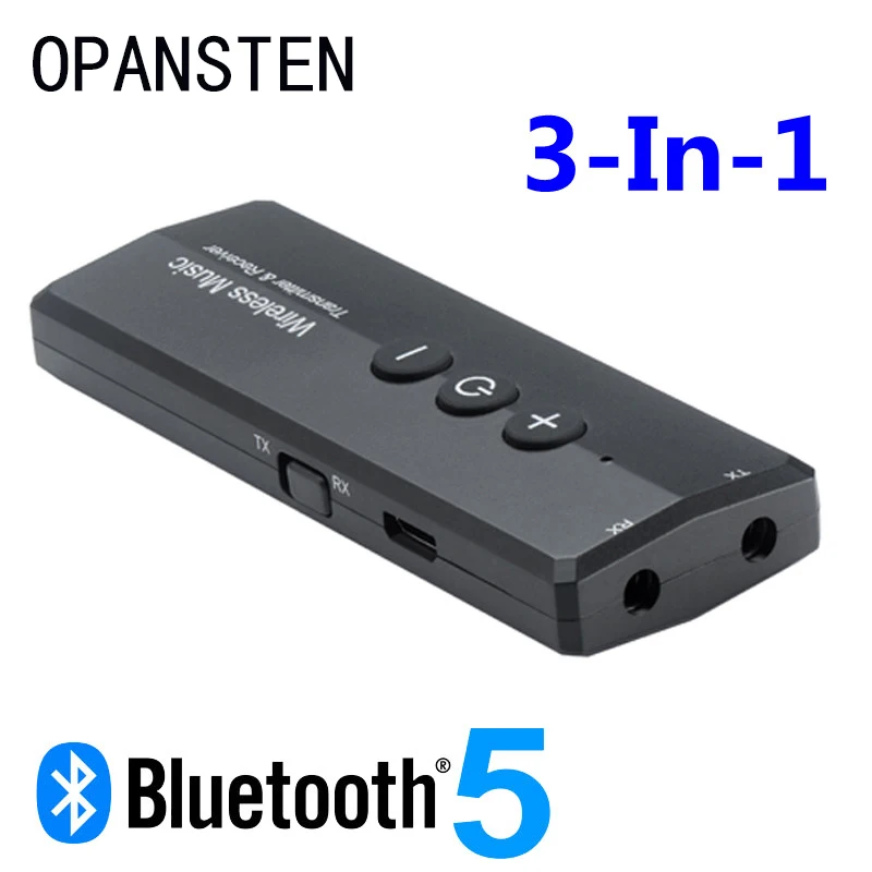 Opansten Bluetooth приемник передатчик 3 в 1 Bluetooth 5,0 4,2 адаптер аудио AUX 3,5 мм разъем для ТВ ПК стерео беспроводной рецептор