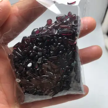 

Natural garnet crystal quartz rolling stone chip healing Reiki 100g loose